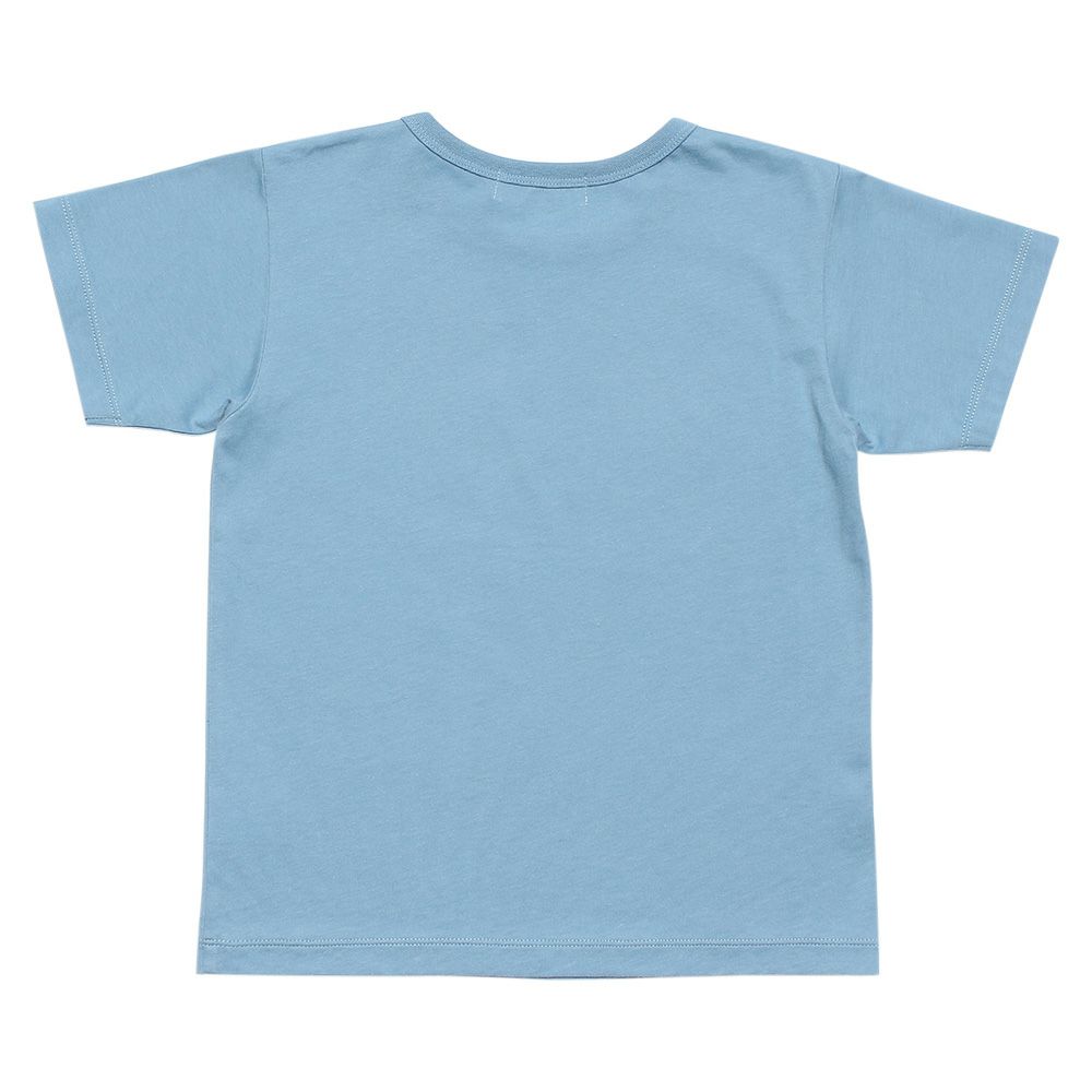 子供服 男の子 綿100％動物シリーズ恐竜プリントTシャツ ブルー(61) 背面