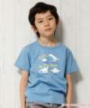 子供服 男の子 綿100％動物シリーズ恐竜プリントTシャツ ブルー(61) モデル画像1
