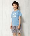 子供服 男の子 綿100％動物シリーズ恐竜プリントTシャツ ブルー(61) モデル画像2