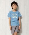 子供服 男の子 綿100％動物シリーズ恐竜プリントTシャツ ブルー(61) モデル画像3