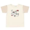 子供服 男の子 綿100％乗り物シリーズロンドンバスモチーフプリントTシャツ アイボリー(12) 正面