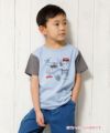 子供服 男の子 綿100％乗り物シリーズロンドンバスモチーフプリントTシャツ ブルー(61) モデル画像1