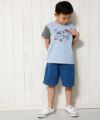 子供服 男の子 綿100％乗り物シリーズロンドンバスモチーフプリントTシャツ ブルー(61) モデル画像2