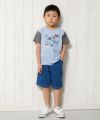 子供服 男の子 綿100％乗り物シリーズロンドンバスモチーフプリントTシャツ ブルー(61) モデル画像4