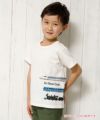 子供服 男の子 綿100％乗り物シリーズ電車プリントTシャツ アイボリー(12) モデル画像1