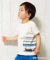 ベビー服 男の子 ベビーサイズ綿100％乗り物シリーズ電車プリントTシャツ アイボリー(12) モデル画像1