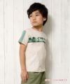 子供服 男の子 綿100％迷彩柄＆ロゴプリントTシャツ ベージュ(51) モデル画像1