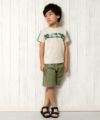 子供服 男の子 綿100％迷彩柄＆ロゴプリントTシャツ ベージュ(51) モデル画像4