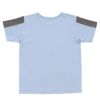 子供服 男の子 綿100％迷彩柄＆ロゴプリントTシャツ ブルー(61) 背面