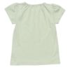 ベビー服 女の子 ベビーサイズ綿100％お花モチーフアップリケ付きTシャツ グリーン(08) 背面