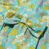 子供服 女の子 日本製花柄リボン付きキュロットパンツ エメラルドグリーン(81) デザインポイント1