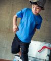 子供服 男の子 ウエストゴムポケット付きストレッチハーフパンツ ブラック(00) モデル画像2