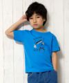 子供服 男の子 綿100％楽器シリーズギター＆ドラムモチーフプリントTシャツ ブルー(61) モデル画像アップ