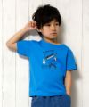 子供服 男の子 綿100％楽器シリーズギター＆ドラムモチーフプリントTシャツ ブルー(61) モデル画像3