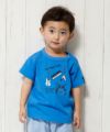 ベビー服 男の子 ベビーサイズ綿100％楽器シリーズギター＆ドラムモチーフプリントTシャツ ブルー(61) モデル画像アップ