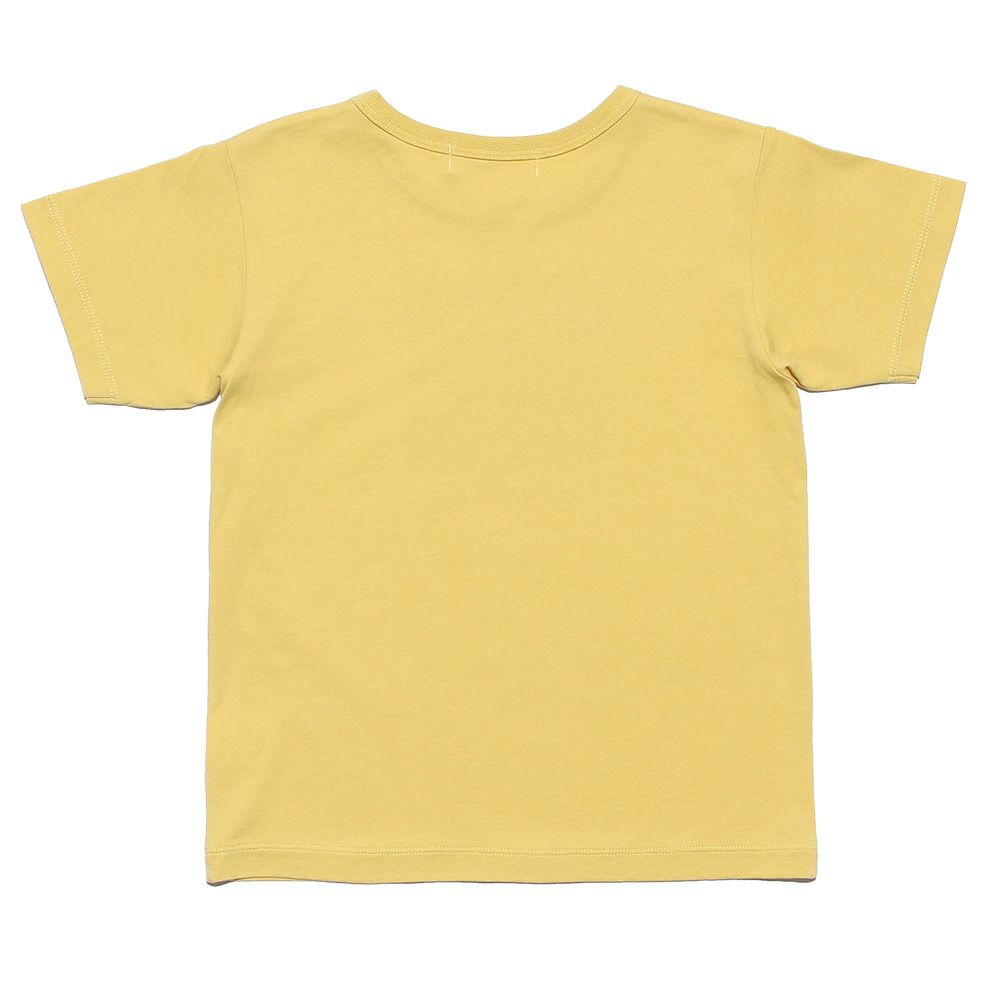 子供服 男の子 綿100％メッセージロゴプリントTシャツ イエロー(04) 背面