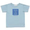 子供服 男の子 綿100％メッセージロゴプリントTシャツ ブルー(61) 正面