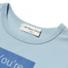 子供服 男の子 綿100％メッセージロゴプリントTシャツ ブルー(61) デザインポイント2