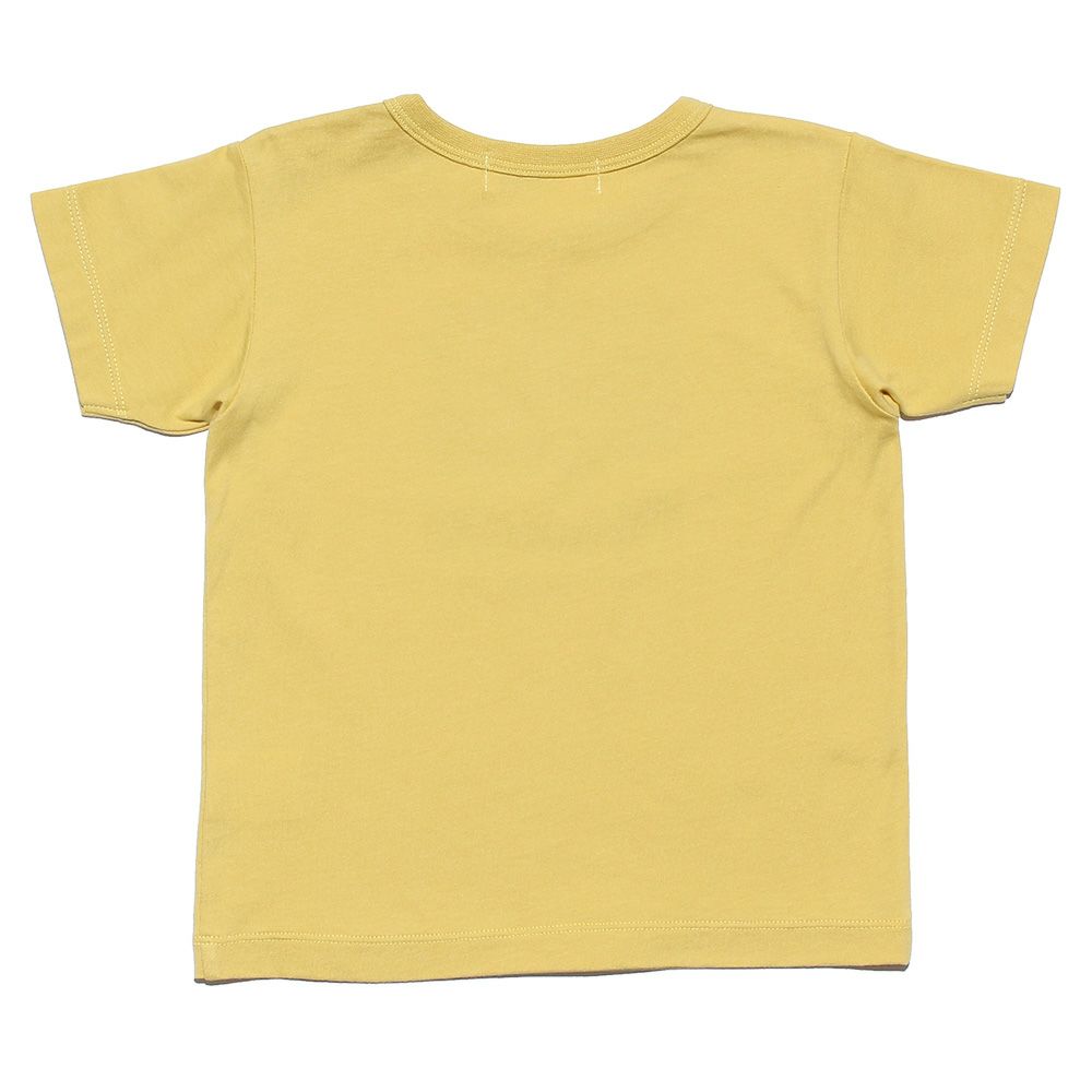 ベビー服 男の子 ベビーサイズ綿100％メッセージロゴプリントTシャツ イエロー(04) 背面