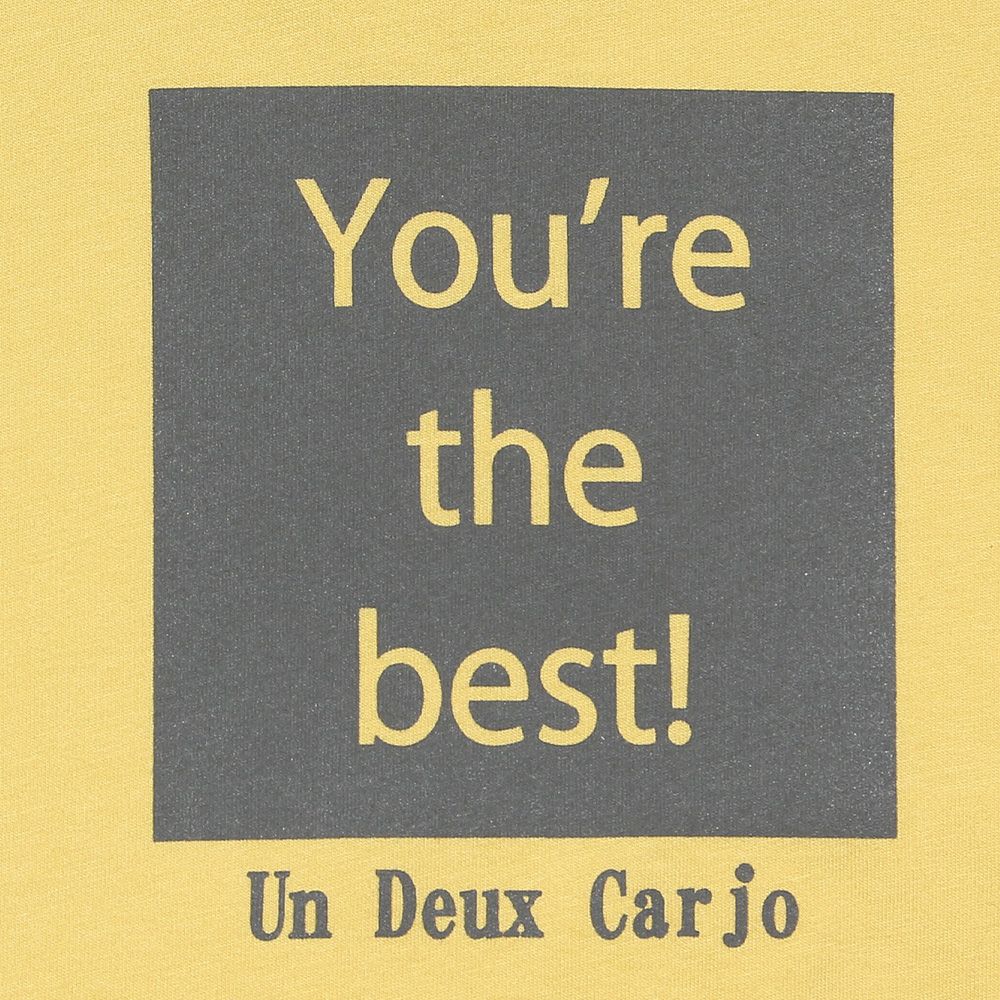 ベビー服 男の子 ベビーサイズ綿100％メッセージロゴプリントTシャツ イエロー(04) デザインポイント1