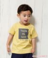 ベビー服 男の子 ベビーサイズ綿100％メッセージロゴプリントTシャツ イエロー(04) モデル画像1