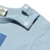 ベビー服 男の子 ベビーサイズ綿100％メッセージロゴプリントTシャツ ブルー(61) デザインポイント2