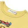 子供服 男の子 綿100％乗り物シリーズ車プリントTシャツ イエロー(04) デザインポイント2