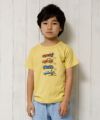 子供服 男の子 綿100％乗り物シリーズ車プリントTシャツ イエロー(04) モデル画像アップ
