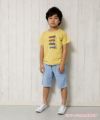 子供服 男の子 綿100％乗り物シリーズ車プリントTシャツ イエロー(04) モデル画像全身