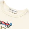 子供服 男の子 綿100％乗り物シリーズ車プリントTシャツ アイボリー(12) デザインポイント2
