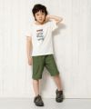 子供服 男の子 綿100％乗り物シリーズ車プリントTシャツ アイボリー(12) モデル画像2