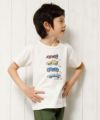 子供服 男の子 綿100％乗り物シリーズ車プリントTシャツ アイボリー(12) モデル画像3