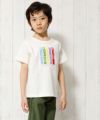 子供服 男の子 楽器シリーズ綿100％ロゴプリントTシャツ アイボリー(12) モデル画像3