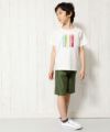 子供服 男の子 楽器シリーズ綿100％ロゴプリントTシャツ アイボリー(12) モデル画像4