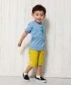 ベビー服 男の子 ベビーサイズ綿100％恐竜＆スケボープリント動物シリーズTシャツ ブルー(61) モデル画像2
