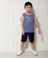 子供服 男の子 綿100％迷彩柄恐竜プリント動物シリーズTシャツ パープル(91) モデル画像4