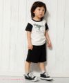 ベビー服 男の子 ベビーサイズ綿100％迷彩柄恐竜プリント動物シリーズTシャツ アイボリー(12) モデル画像全身