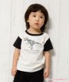 ベビー服 男の子 ベビーサイズ綿100％迷彩柄恐竜プリント動物シリーズTシャツ アイボリー(12) モデル画像1