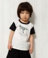 ベビー服 男の子 ベビーサイズ綿100％迷彩柄恐竜プリント動物シリーズTシャツ アイボリー(12) モデル画像4