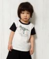 ベビー服 男の子 ベビーサイズ綿100％迷彩柄恐竜プリント動物シリーズTシャツ アイボリー(12) モデル画像4
