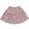 子供服 女の子 綿100％花柄リボ付きギャザースカート ピンク(02) 正面