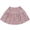 子供服 女の子 綿100％花柄リボ付きギャザースカート ピンク(02) 背面