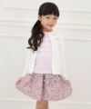 子供服 女の子 綿100％花柄リボ付きギャザースカート ピンク(02) モデル画像3