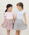 子供服 女の子 綿100％花柄リボ付きギャザースカート ピンク(02) モデル画像4