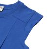 子供服 女の子 綿100％無地AラインカットソーTシャツ ブルー(61) デザインポイント1