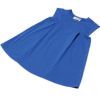 子供服 女の子 綿100％無地AラインカットソーTシャツ ブルー(61) デザインポイント2