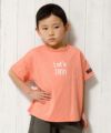 子供服 男の子 綿100％ロゴプリントゆったりシルエットTシャツ オレンジ(07) モデル画像3