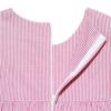 子供服 女の子 日本製綿100％3段ギャザーティアードワンピース レッド(03) デザインポイント1