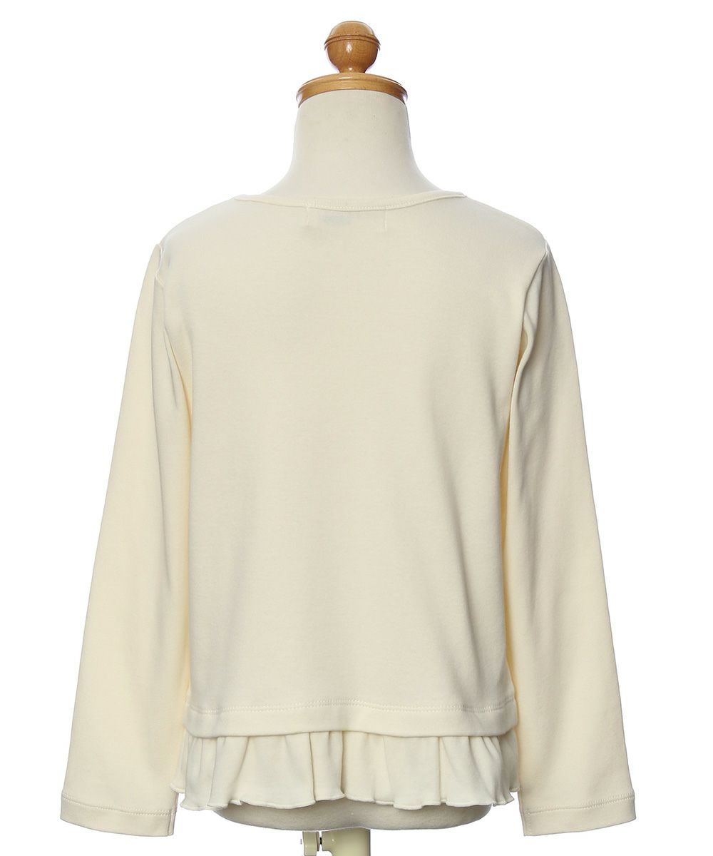 子供服 女の子 綿100％ドレス＆お花＆小物モチーフ刺繍Tシャツ アイボリー(12) トルソー背面