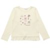 子供服 女の子 綿100％ドレス＆お花＆小物モチーフ刺繍Tシャツ アイボリー(12) 正面